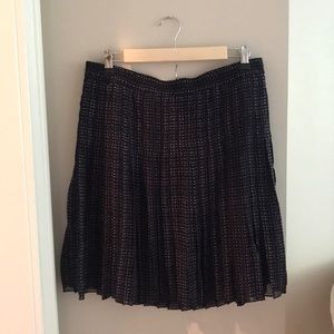 Loft Dark Navy patterned skirt